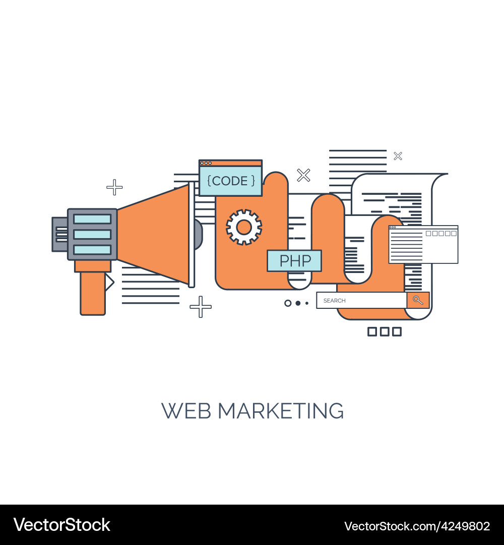 Flat computing background vector image