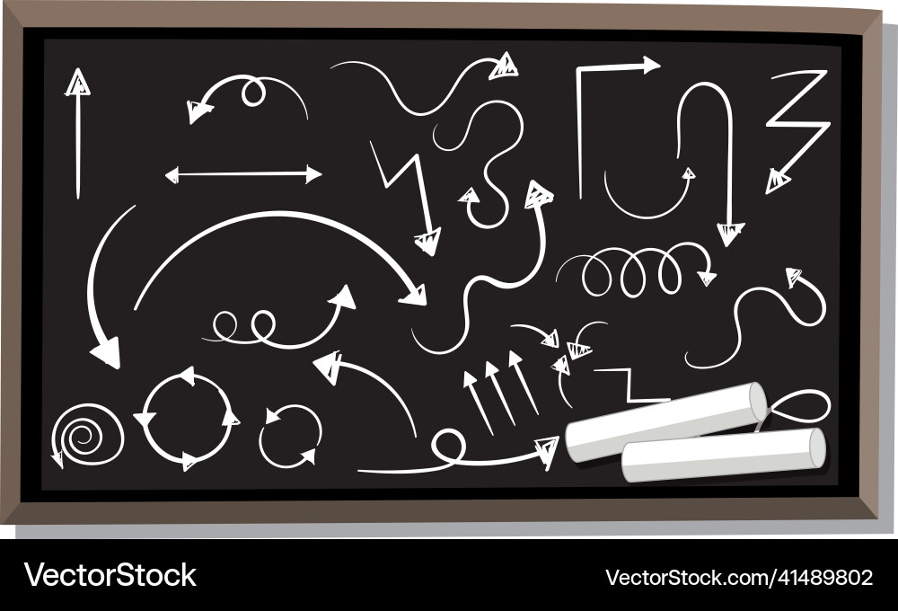 Hand drawn doodles on chalkboard Hand drawn doodles on chalkboard vector image