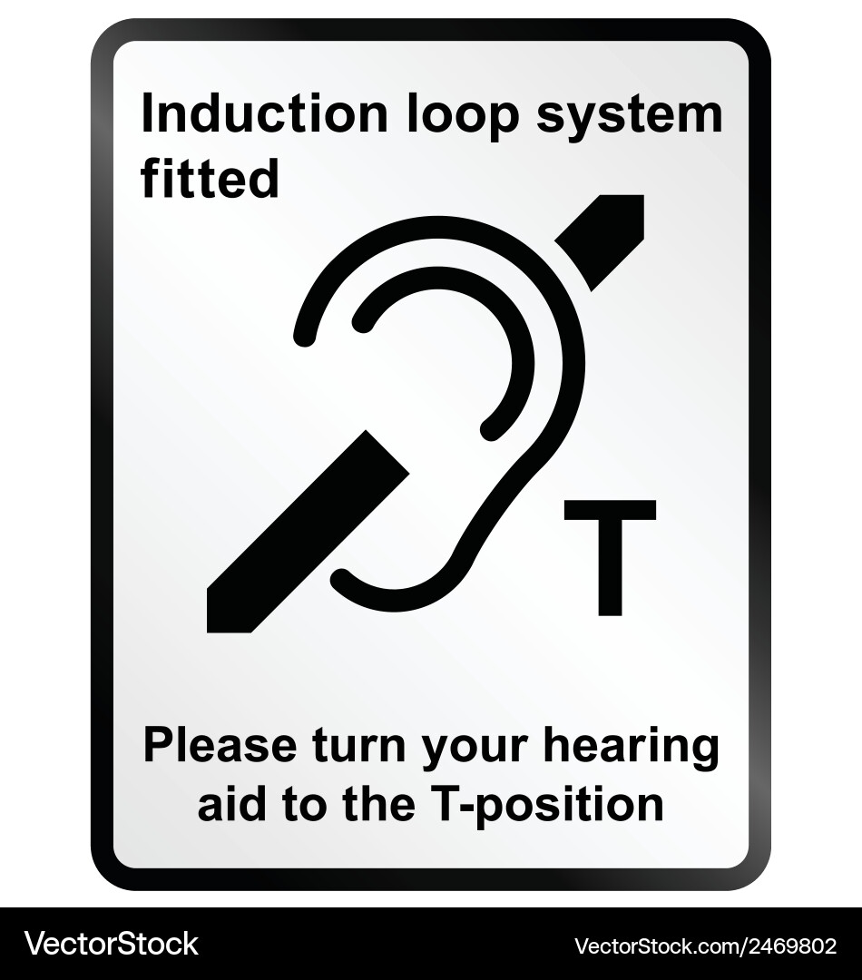 Induction Loop Sign - Accessibility Information vector image