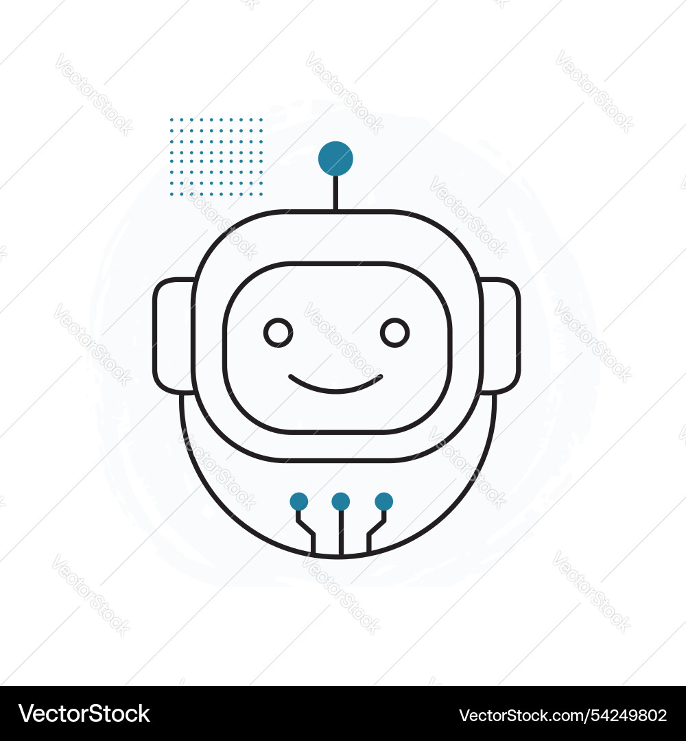 Robot avatar automation solutions ai-powered icon Vector Image