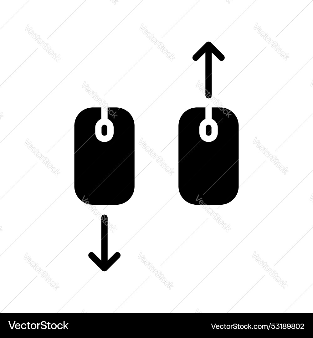 Scroll down up icon isolated on white background Scroll down up icon isolated on white background vector image
