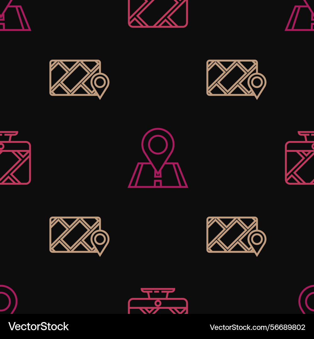 Set line monitor with location marker city map Set line monitor with location marker city map vector image