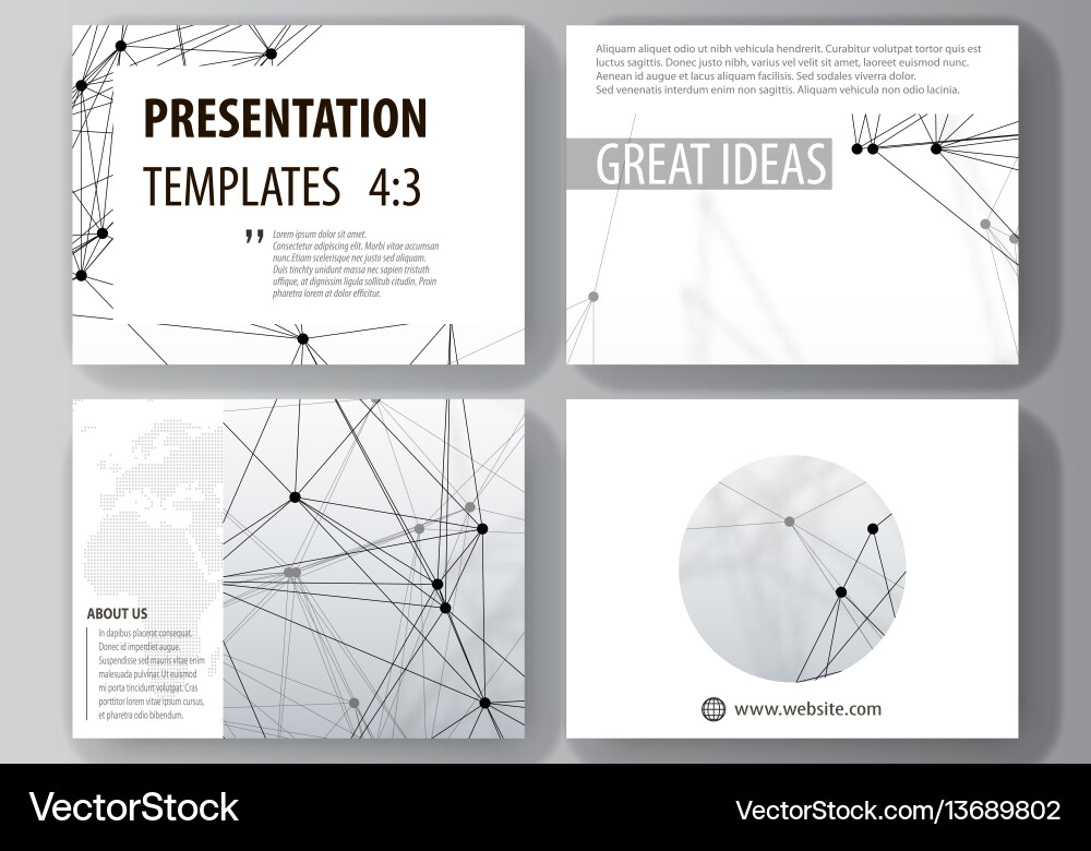 Set of business templates for presentation slides Set of business templates for presentation slides vector image