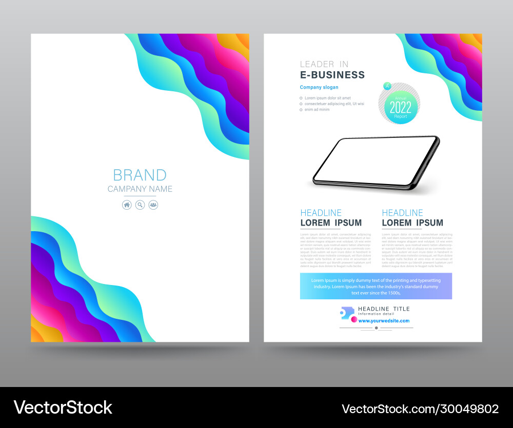 Template annual report Royalty Free Vector Image