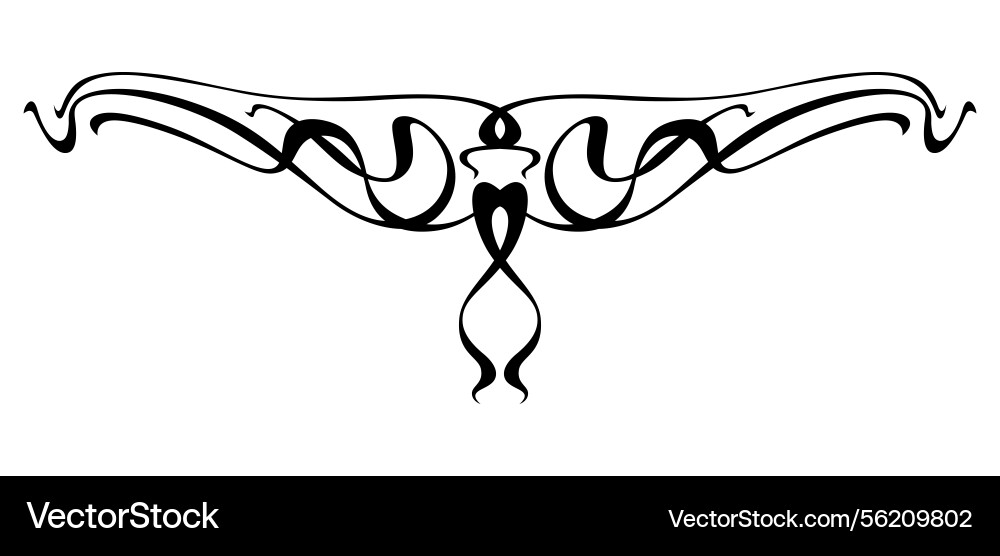 Vignette in art nouveau style decorative curl Vignette in art nouveau style decorative curl vector image