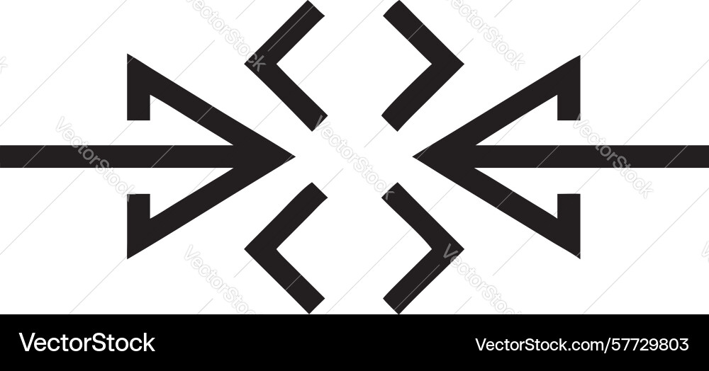 Abstract arrows converging to center dynamic Vector Image