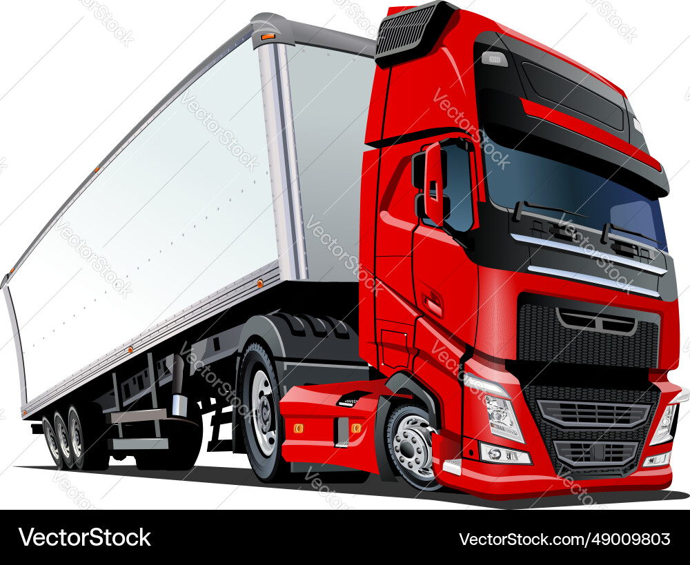 Cartoon Ladung halb LKW isoliert auf weiß Cartoon Ladung halb LKW isoliert auf weiß vektorbild
