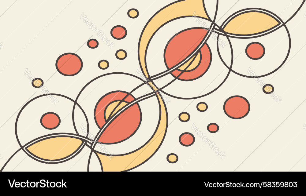 Dynamic Circles & Dots Pattern Vector Image