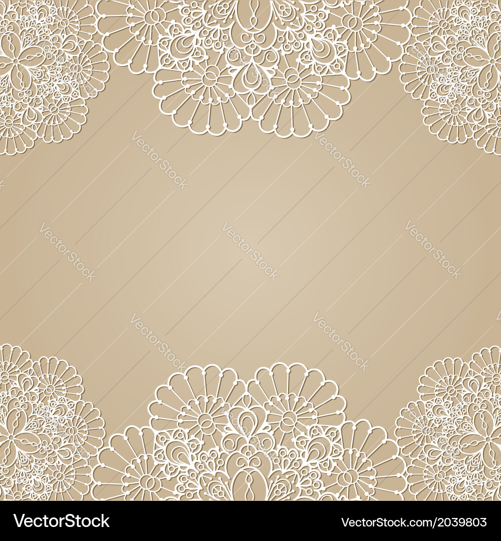 Elegant Lace Pattern Background Vector Image