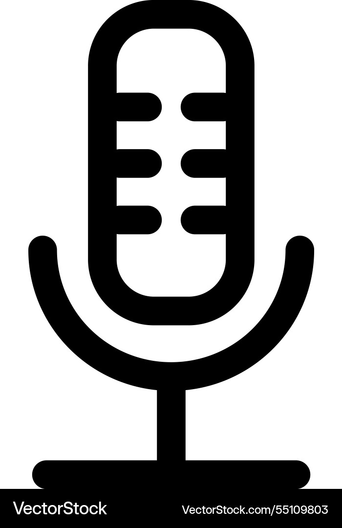 Microphone icon thin linear style design isolated Microphone icon thin linear style design isolated vector image