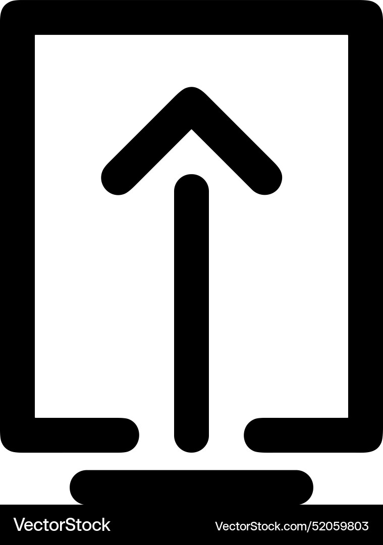 Upload outline icon symbol image Vector Image
