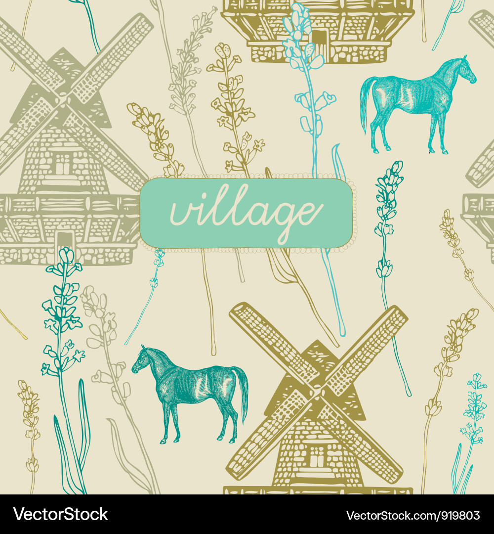 Windmill Pattern Background Vector Image