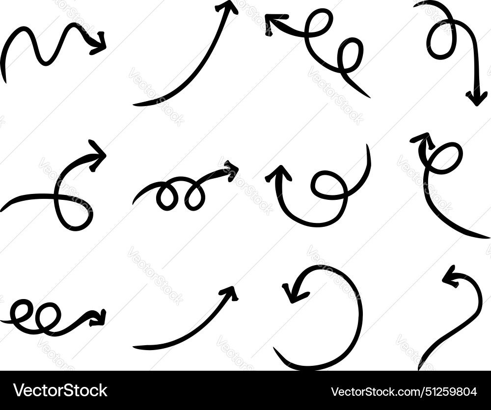 Abstract arrow direction shape curved line Abstract arrow direction shape curved line Vector Image