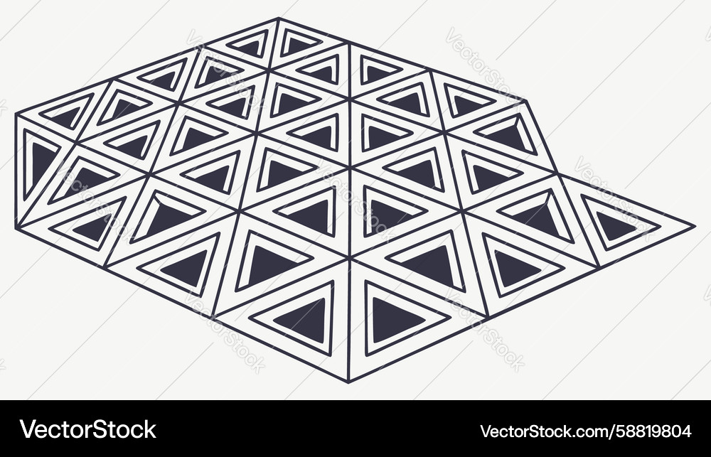 Abstract isometric hexagon grid pattern art Vector Image