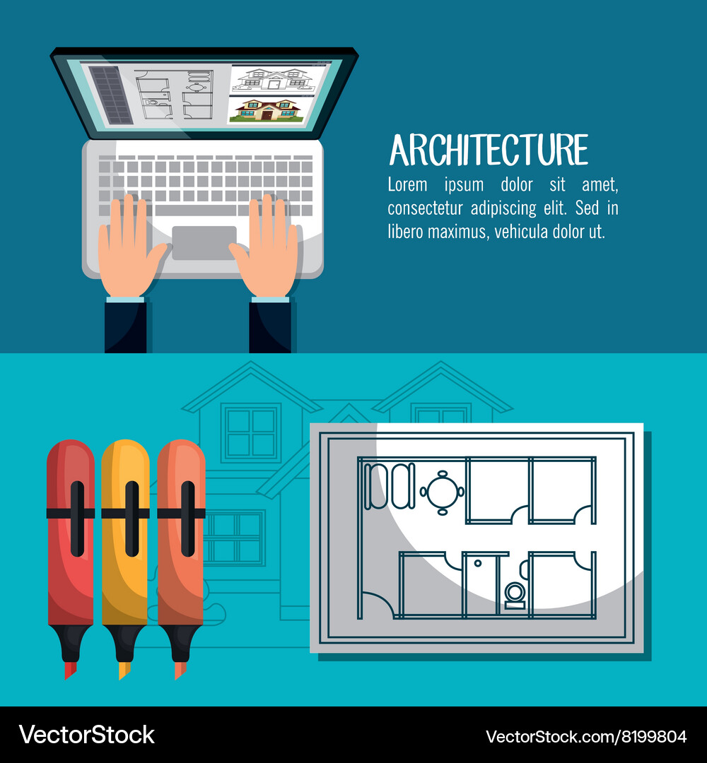 Architecture project design Vector Image