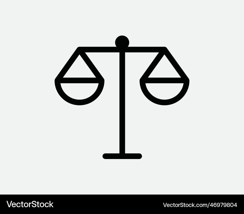 Ethics scale icon vector image