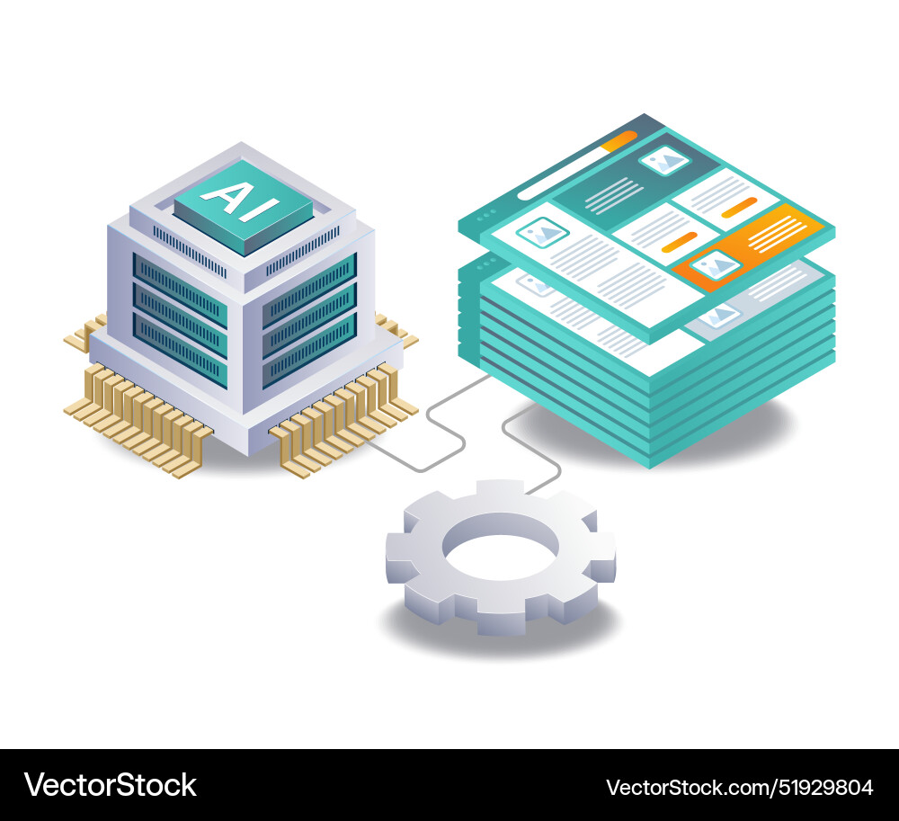 Impact of artificial intelligence on web app Impact of artificial intelligence on web app vector image