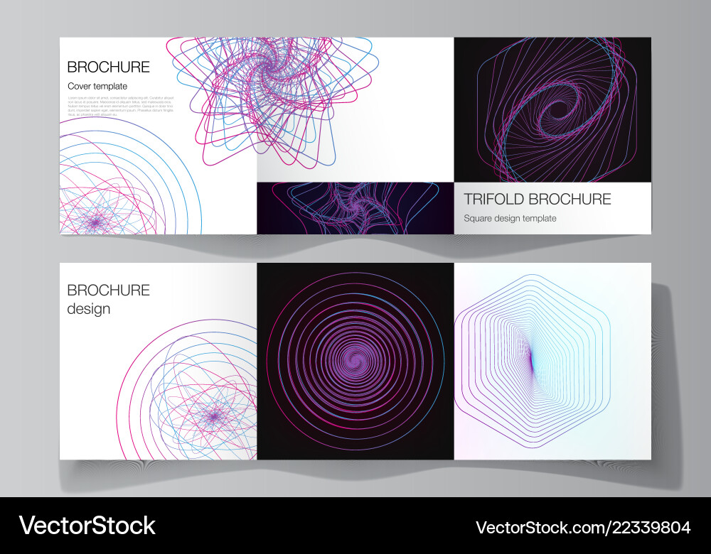 Layout of two square format covers design Layout of two square format covers design vector image