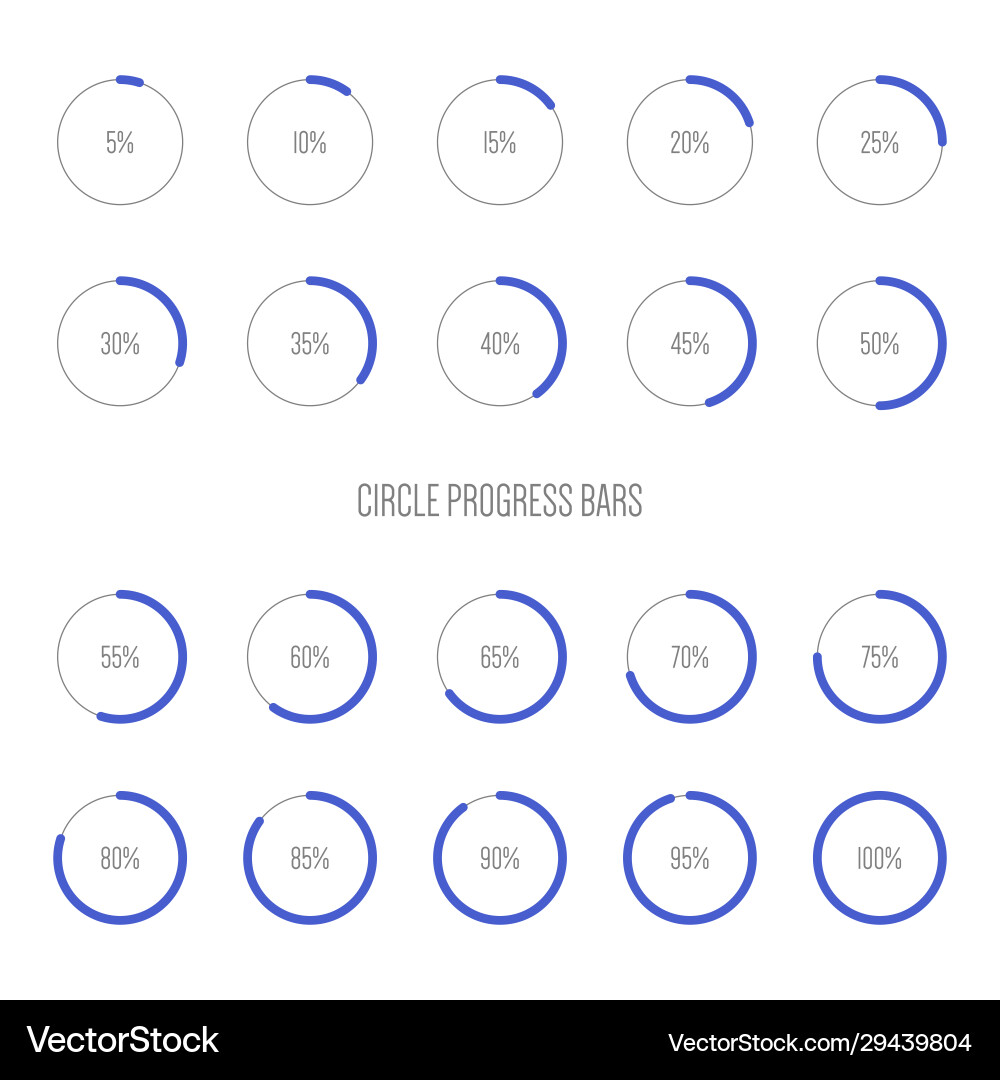 Minimal Futuristic Progress Bars Vector Image
