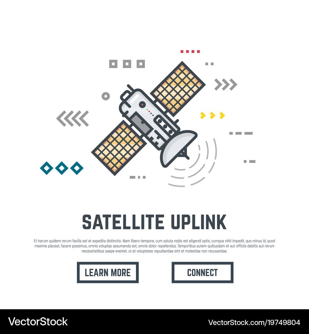 Satellite Communication Network Royalty Free Vector Image