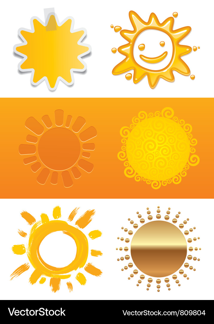Sun Rays and Splashes vector image