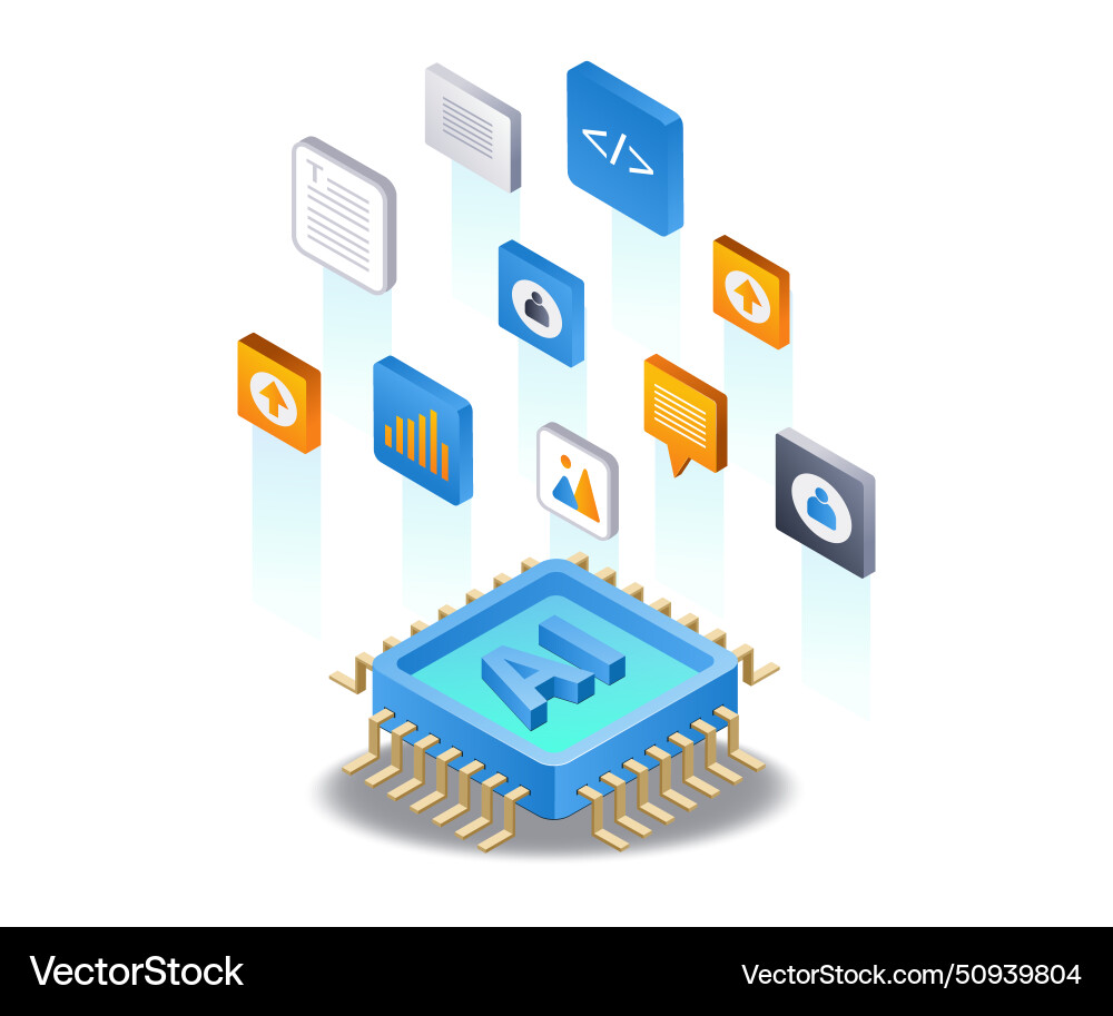 With artificial intelligence create With artificial intelligence create vector image
