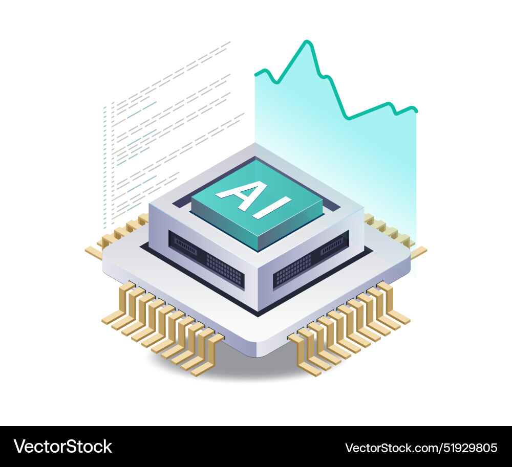 AI in Data Analysis vector image