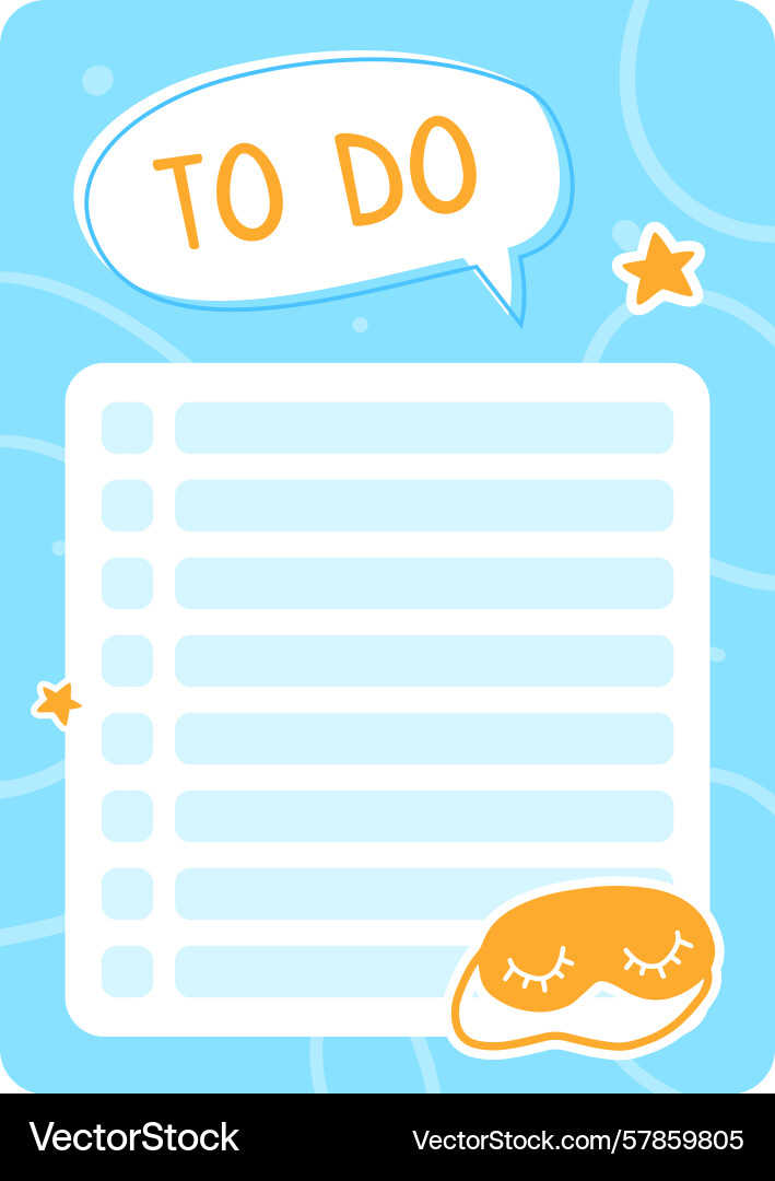 Checklist with empty lines for writing down tasks Checklist with empty lines for writing down tasks vector image