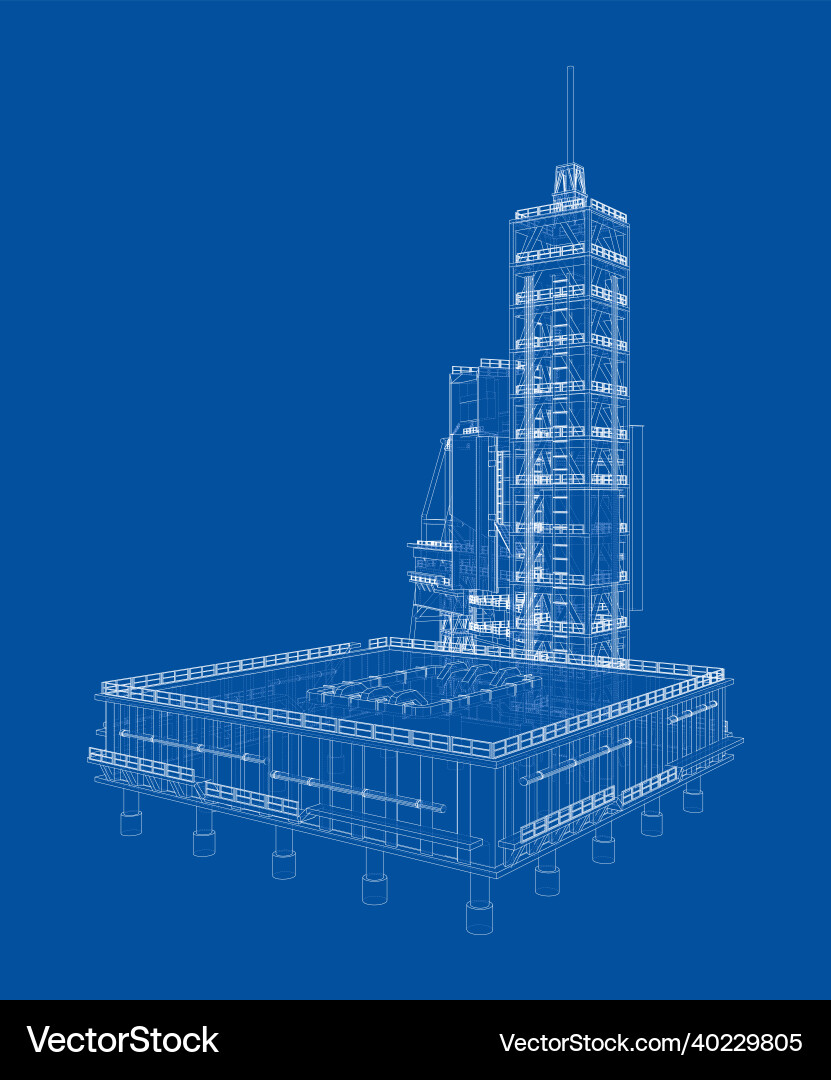 Launch pad whithout space rocket vector image