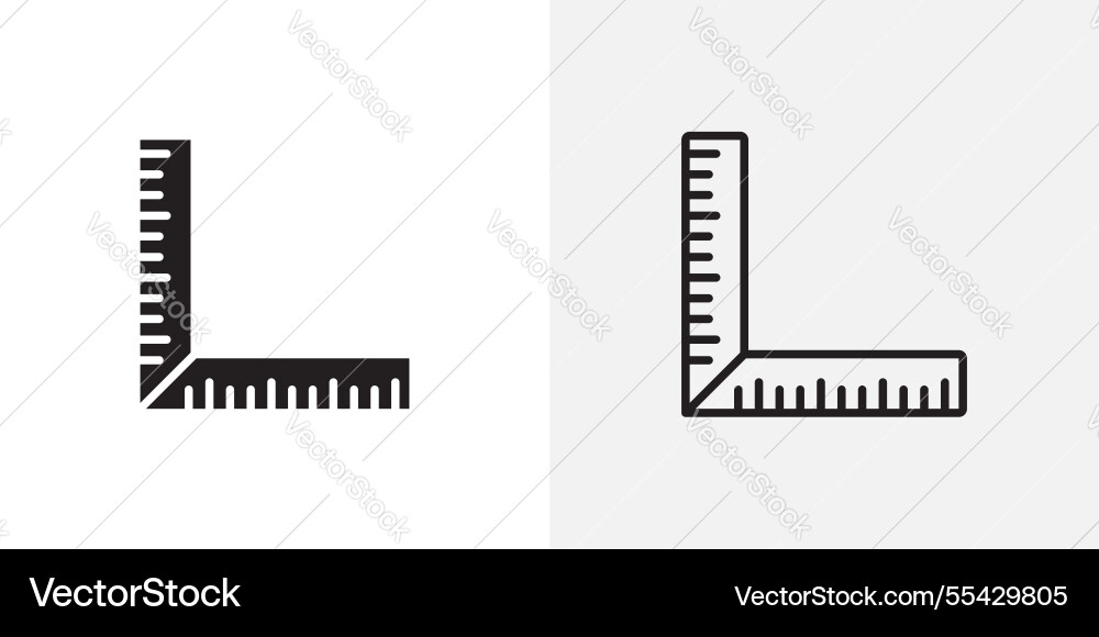 Ruler combined icons pack for apps and ui ux Vector Image