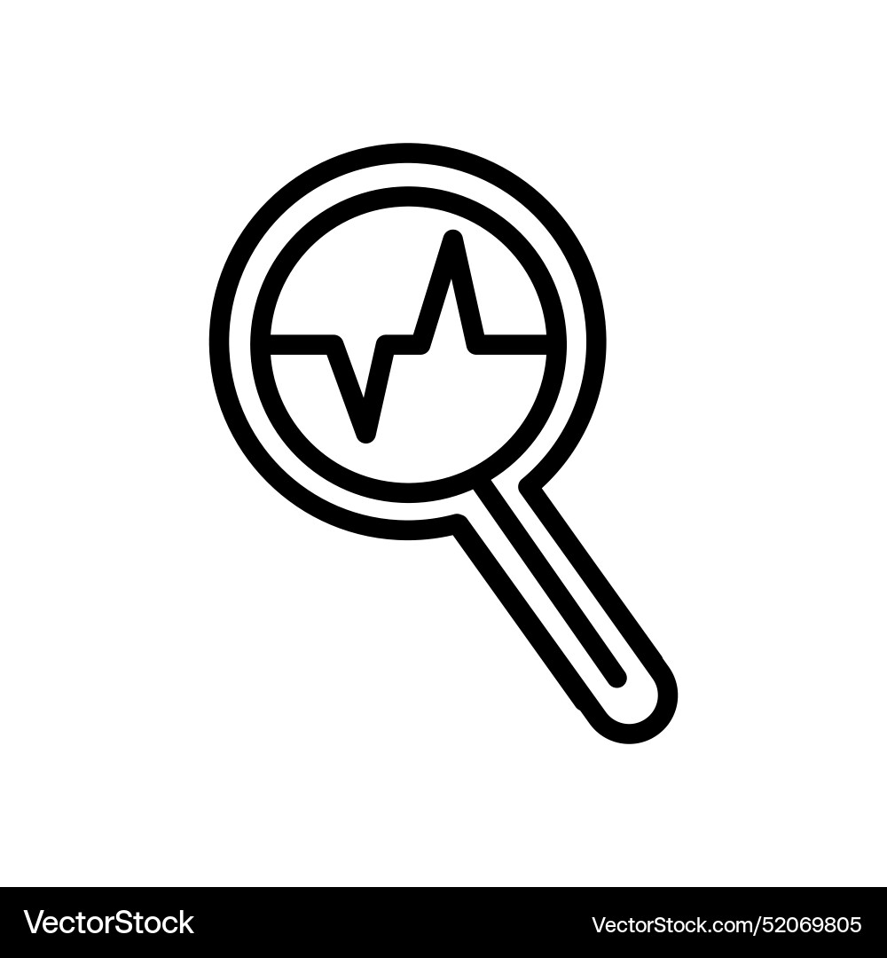 Search icon for information retrieval and web vector image