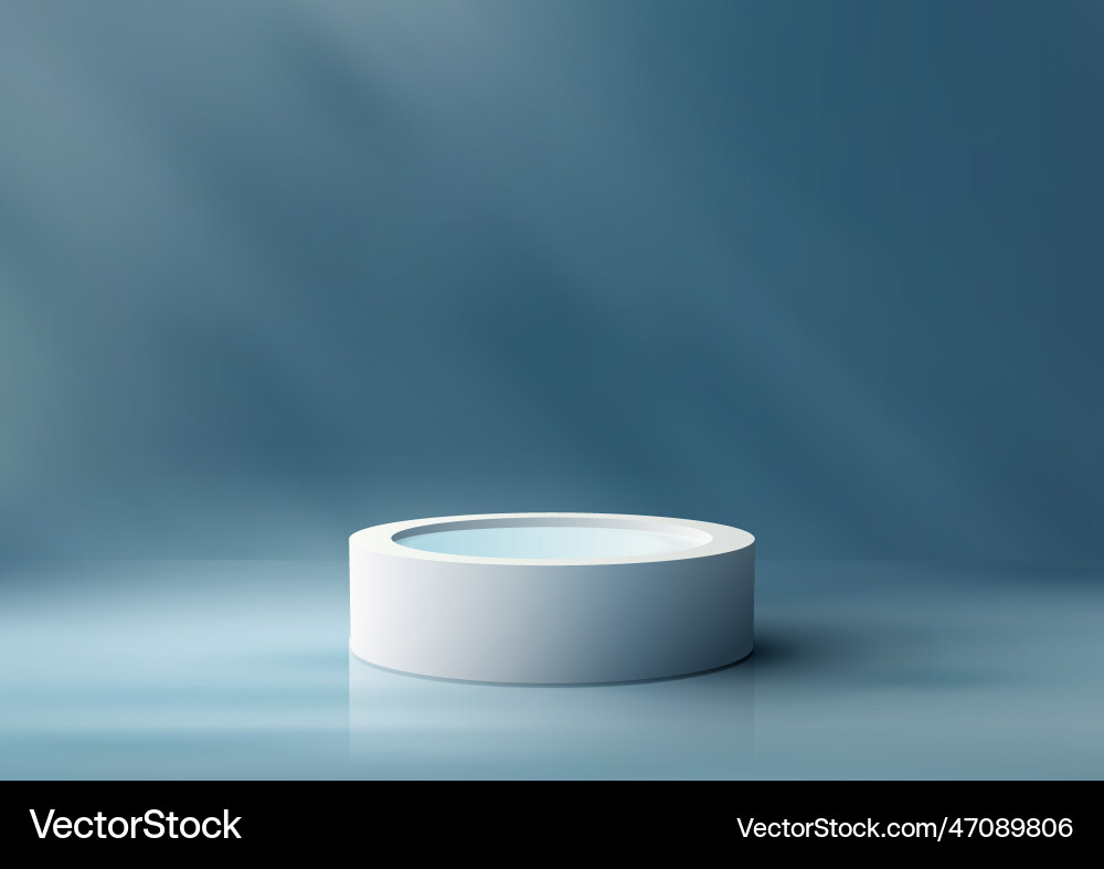 3d realistic mockup display empty white podium 3d realistic mockup display empty white podium Vector Image