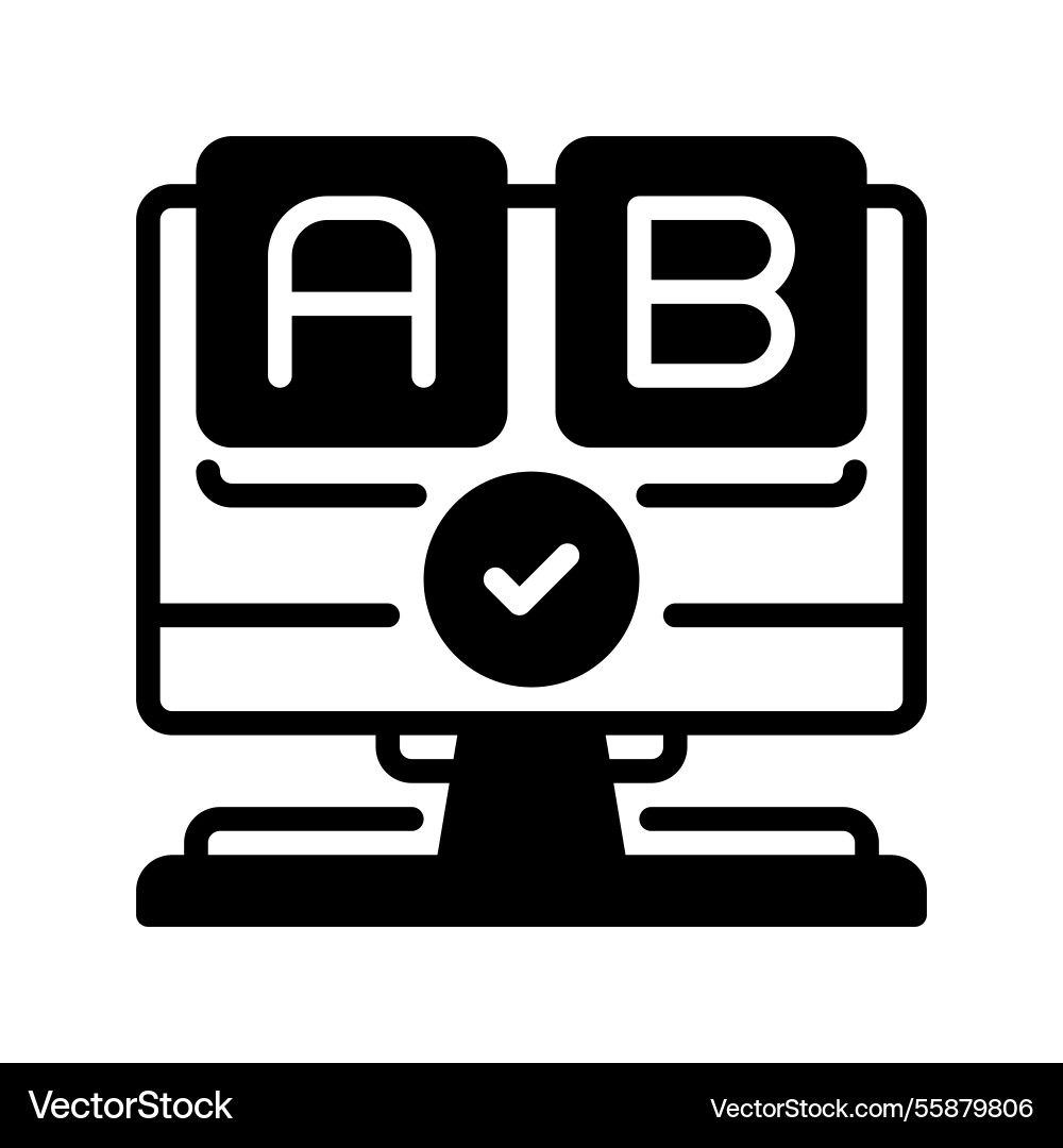Ab testing line icon linear style sign for mobile Ab testing line icon linear style sign for mobile vector image