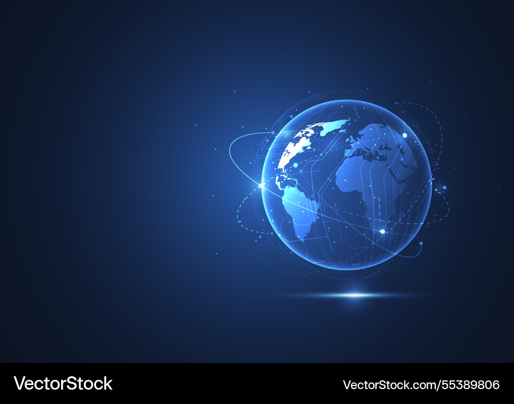 Abstract global network connection technology Abstract global network connection technology vector image