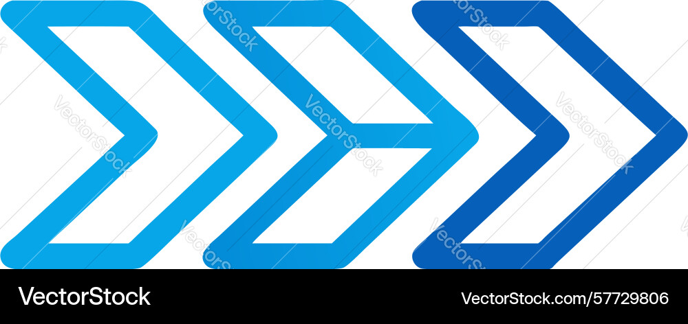 Dynamic layered chevron arrows progressive design vector image