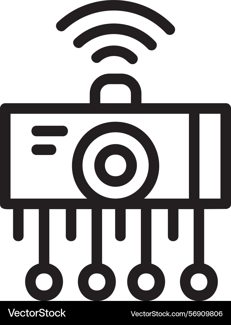 Iot sensors linear style icon design vector image