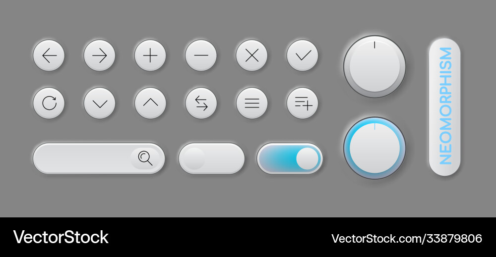 Modern trendy smoothy ui set buttons for apps Modern trendy smoothy ui set buttons for apps vector image
