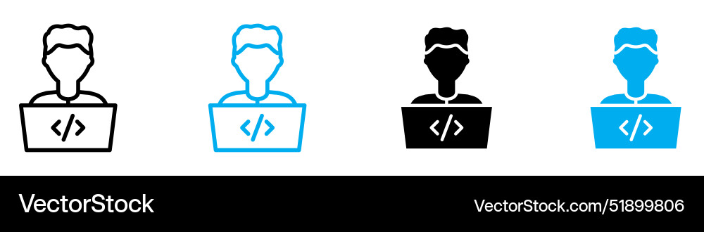 Programmierer-Icon zur Kodierung von Softwareentwicklung Programmierer-Icon zur Kodierung von Softwareentwicklung vektorbild