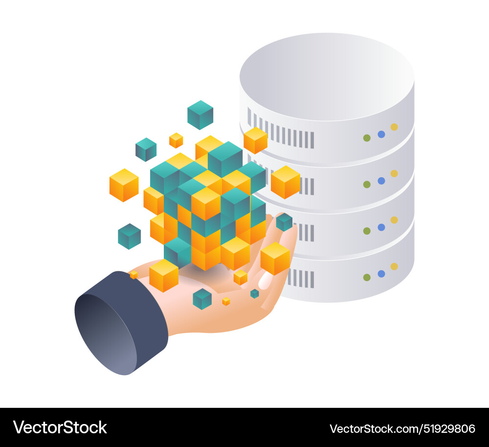 Rolle der Blockchain in Datenbanksystemen Rolle der Blockchain in Datenbanksystemen vektorbild