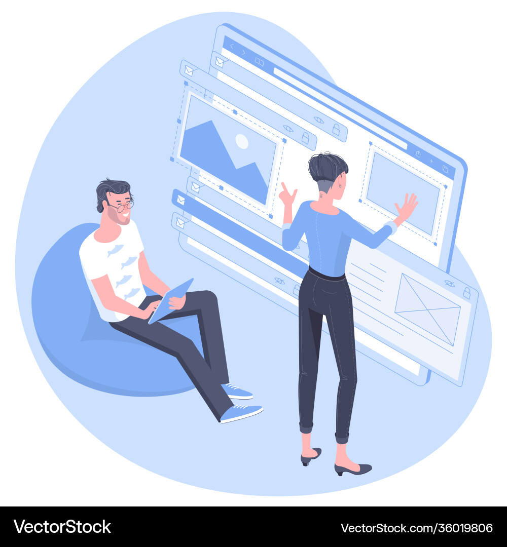 Software Developers Collaboration vector image