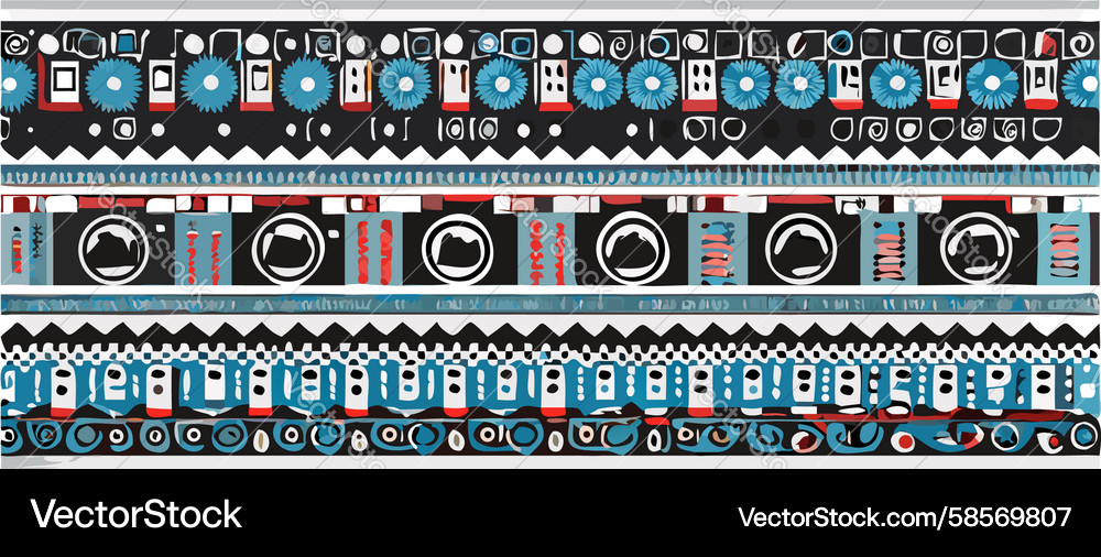 Cool Geometric Border Pattern Vector Image