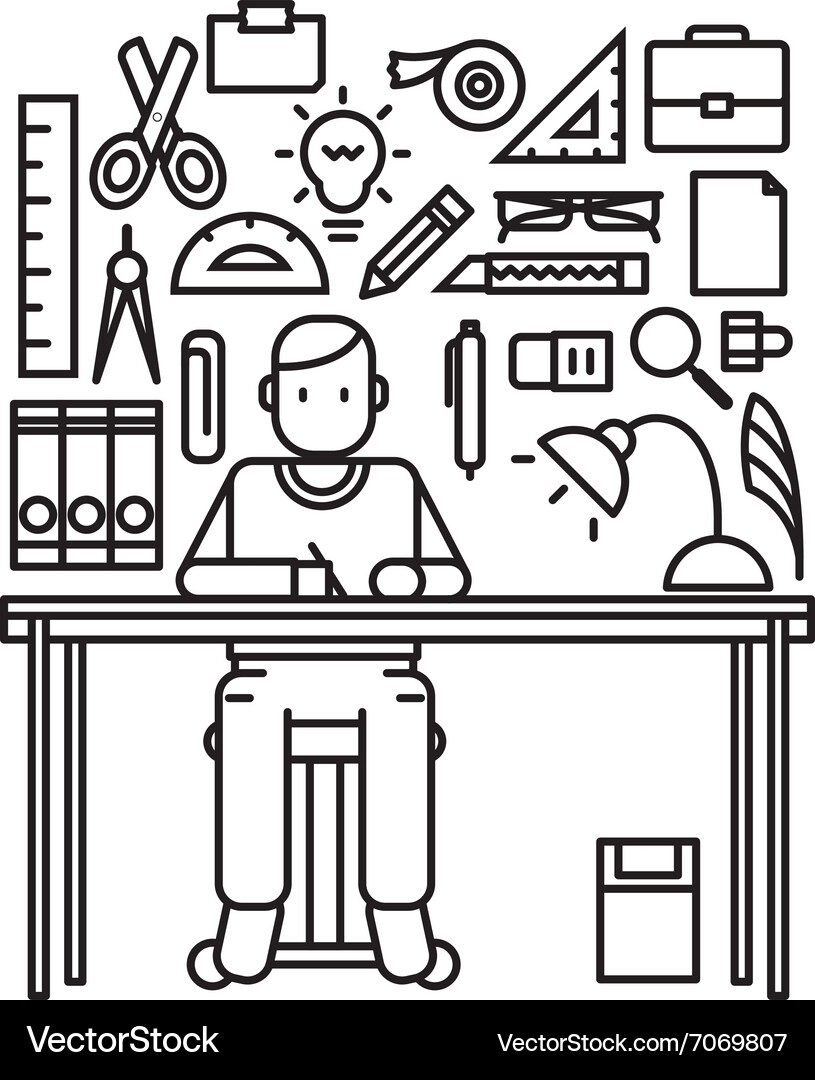 Man working Vector Image