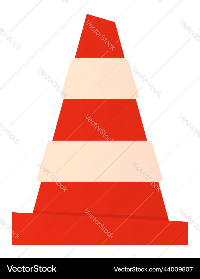 Road cone - modern flat design style single vector image