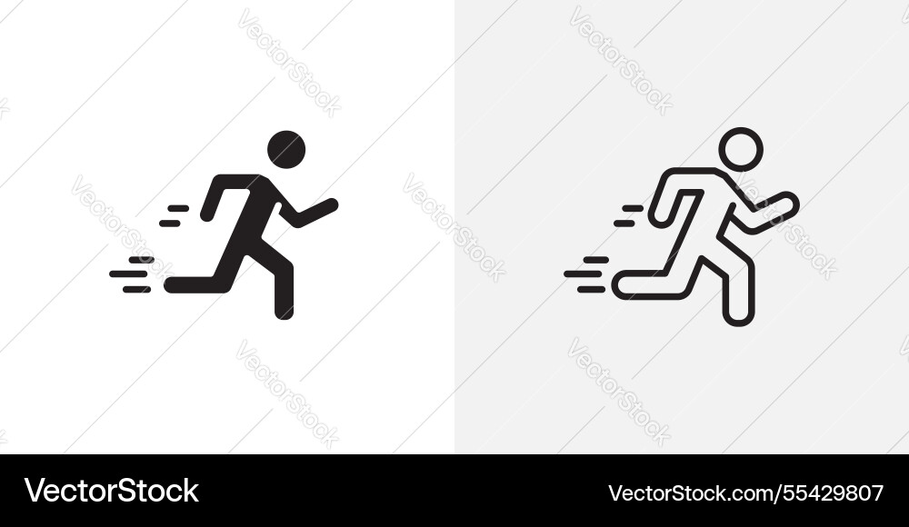 Running icons pack for apps and ui ux desigs Running icons pack for apps and ui ux desigs Vector Image
