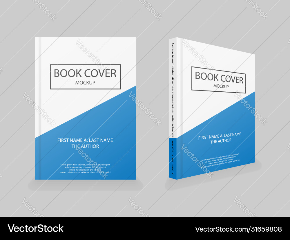 Book cover mockup template Vector Image