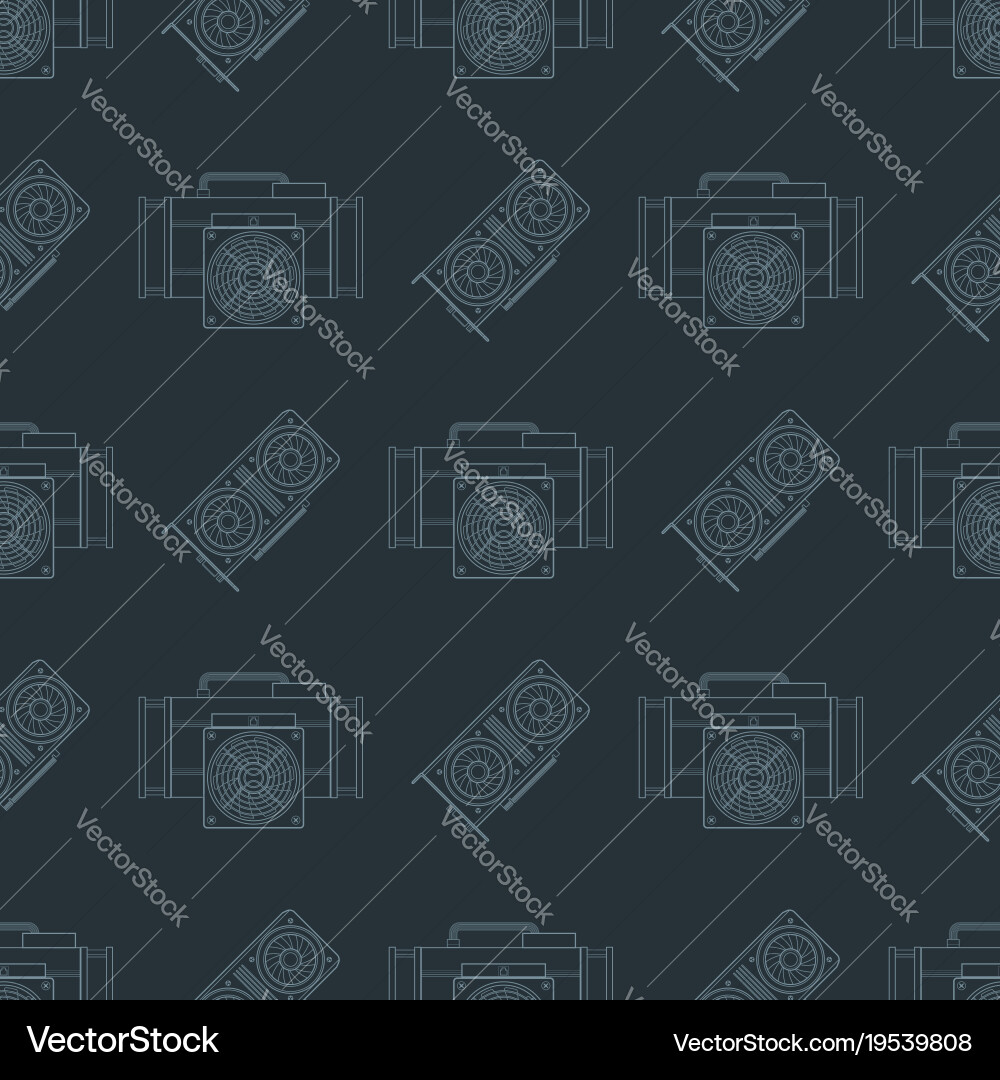 Crypto currency mining seamless pattern Vector Image