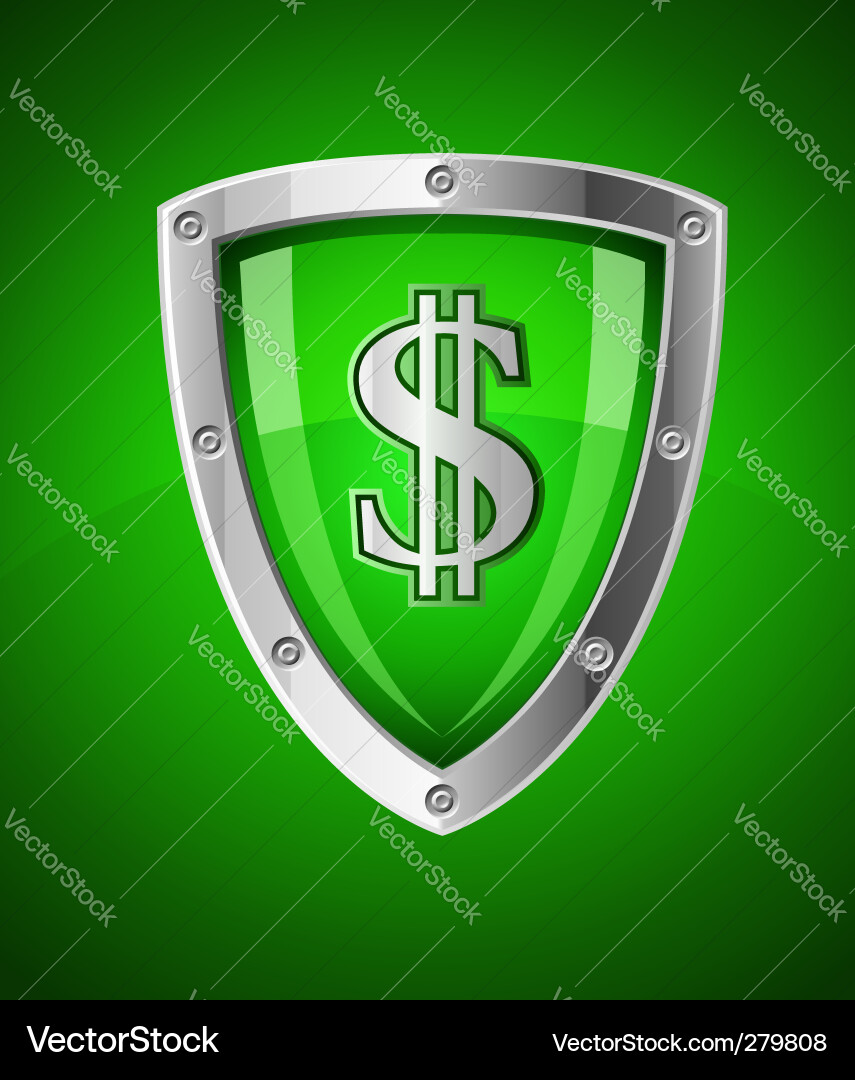 Finanzschutzschild vektorbild