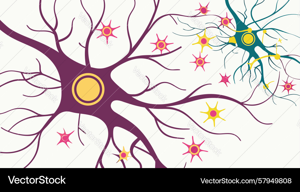 Intricate Neuron Network Vector Image