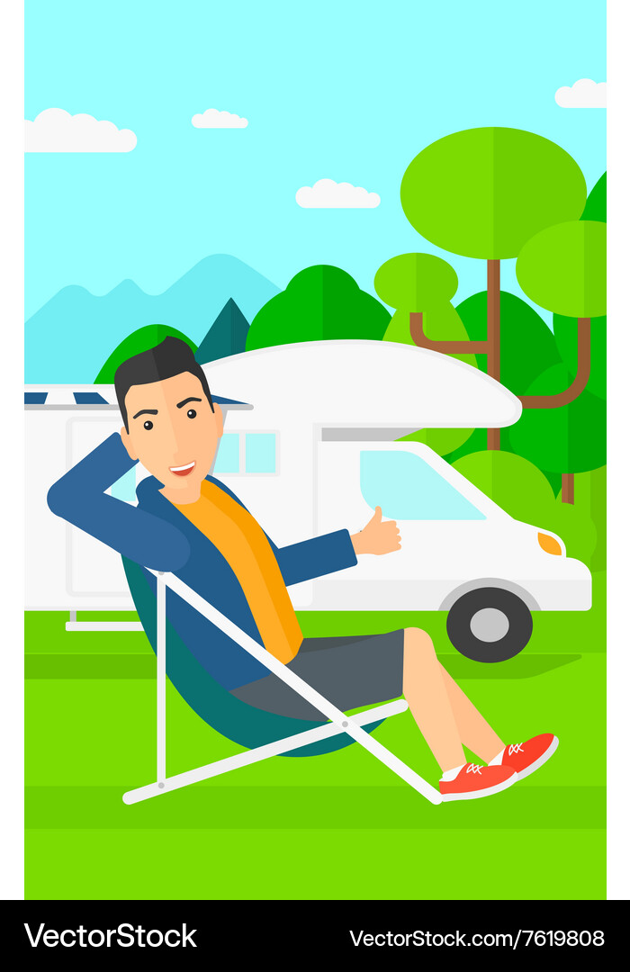 Man showing thumb up Vector Image