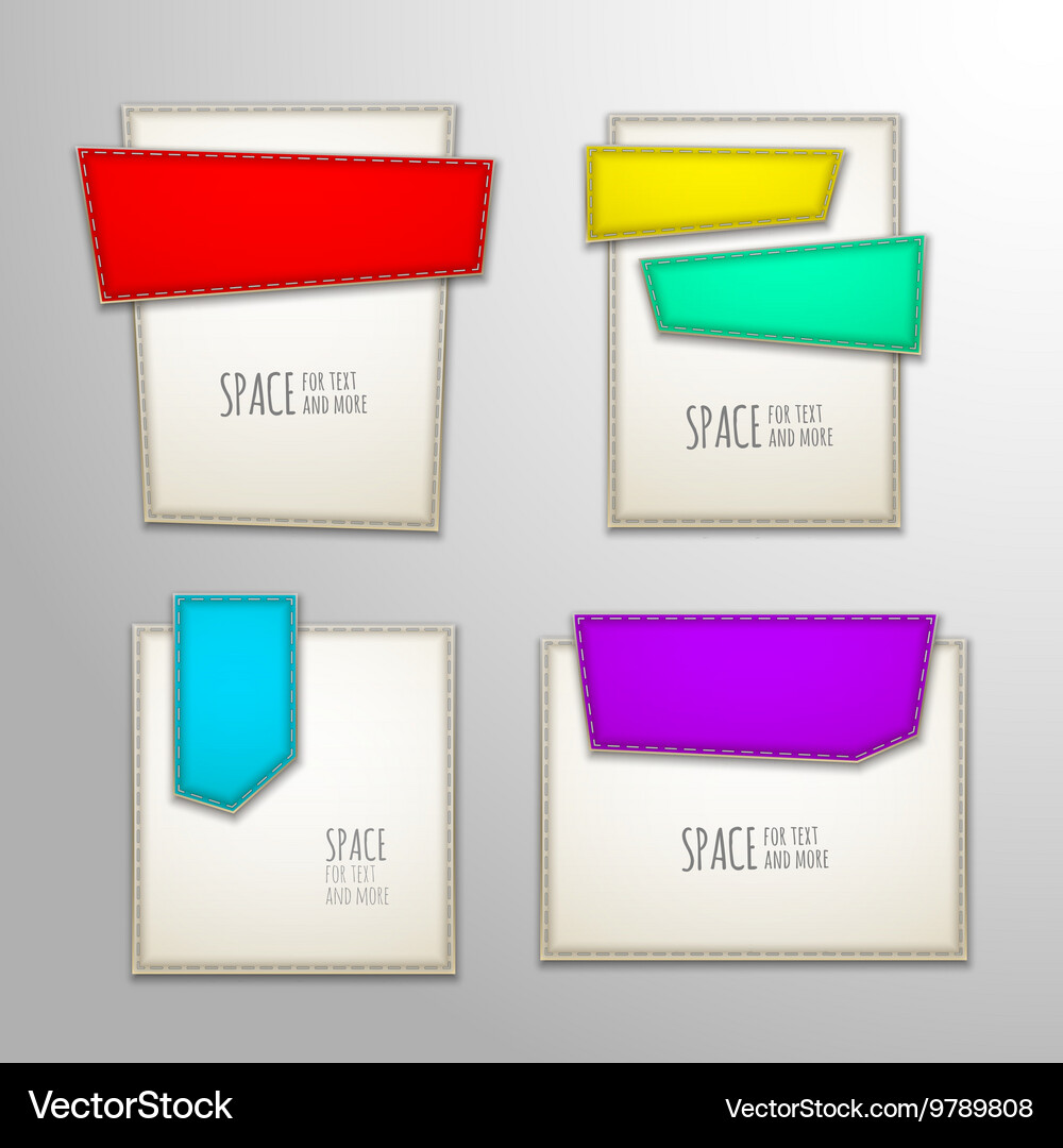 Patch banners Vector Image